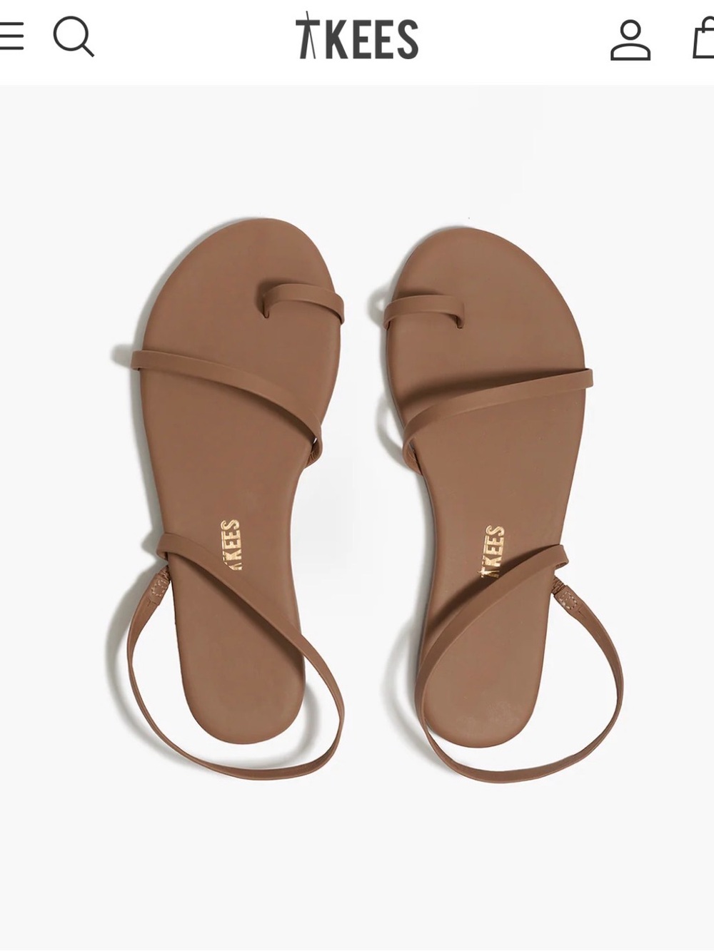 TKEES MIA Napa - Brown Minimalist Slingback Sandals